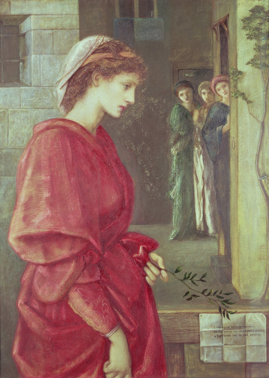 Beatrice, 1870 (guaş) by Edward Burne Jones