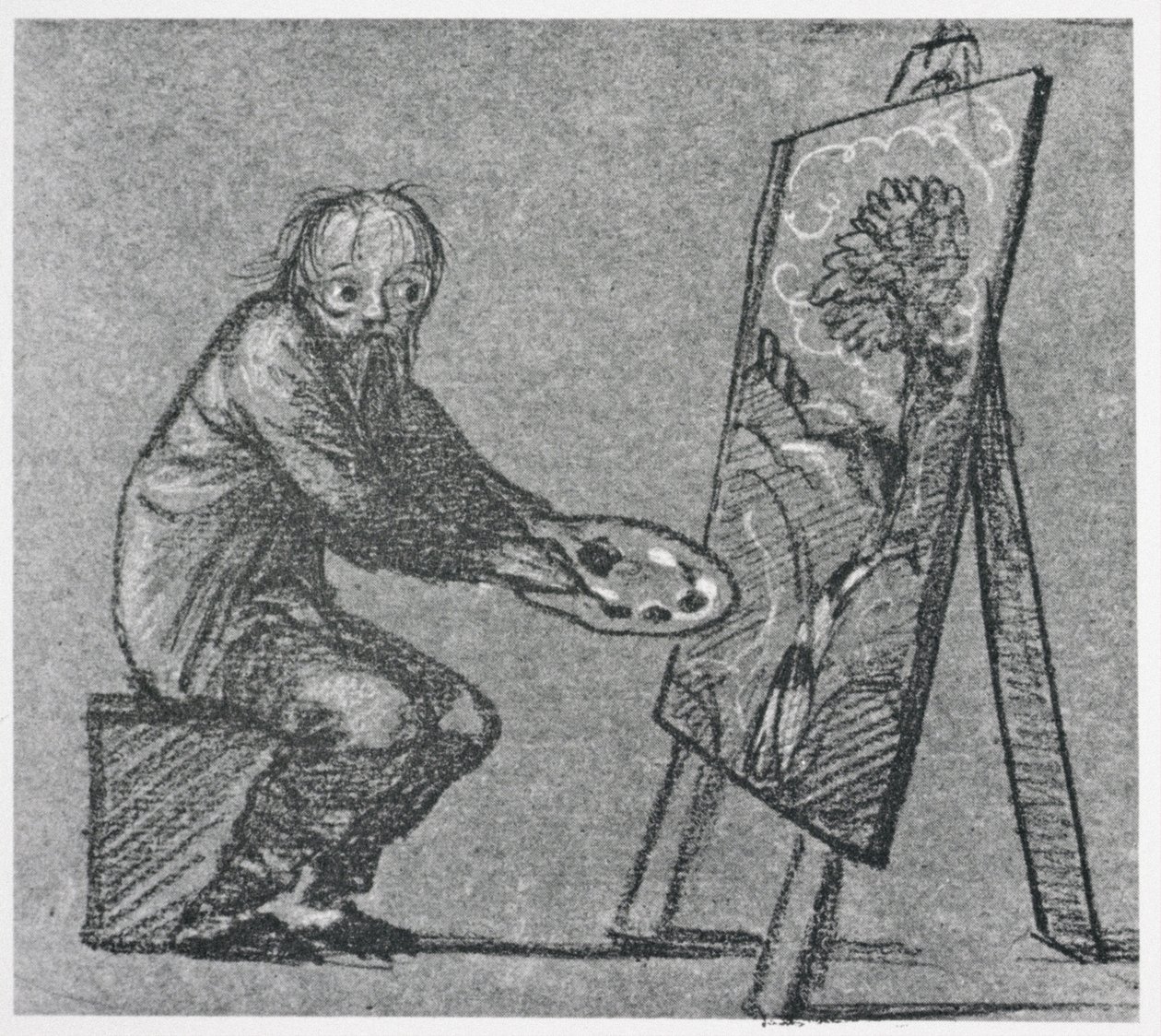Karikatür kendi kendine portre by Edward Burne Jones