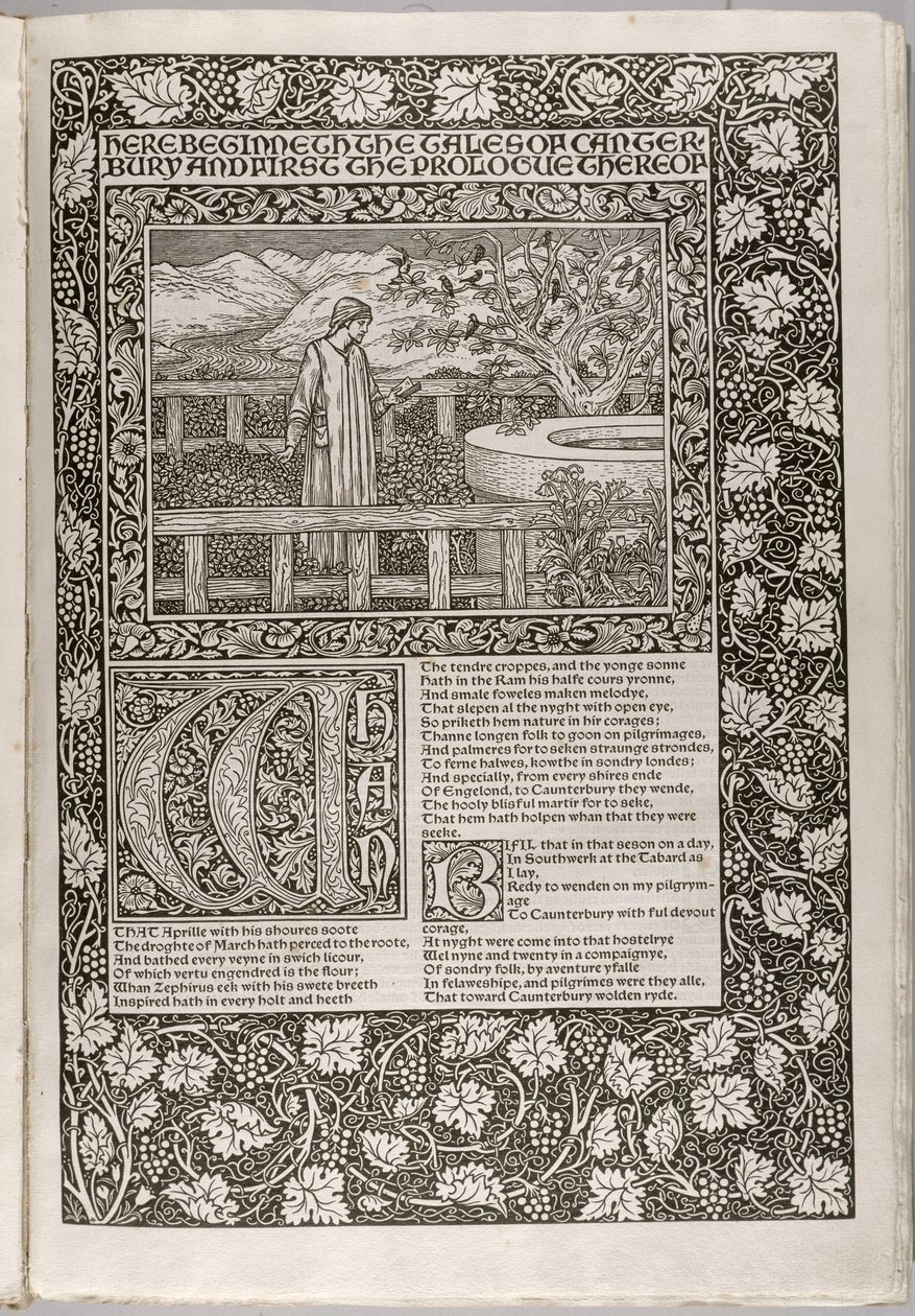 William Morris (1834-96) 1896 tarafından kazınmış 
