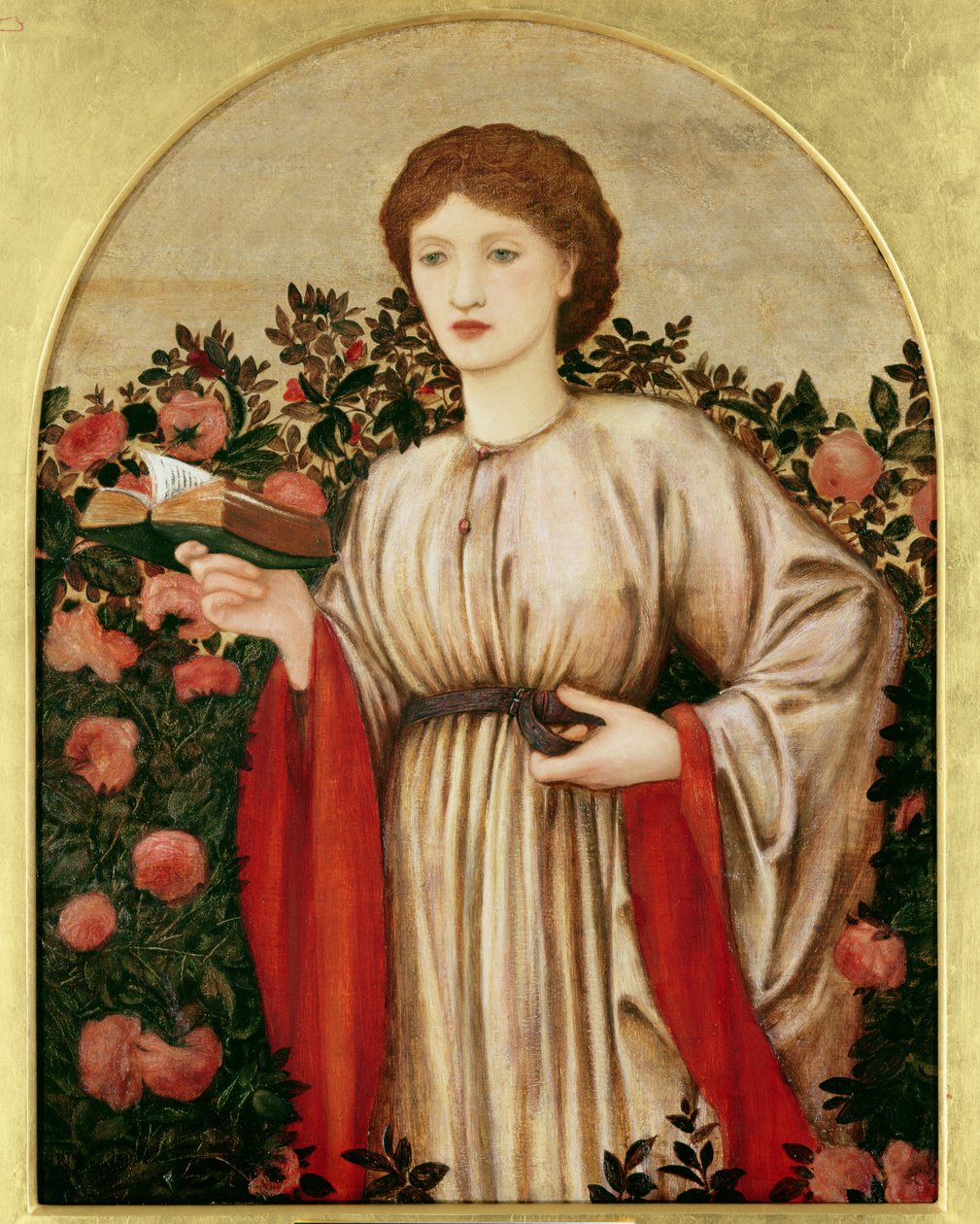 Arkasında Güllü Kitap Olan Kız by Edward Burne Jones