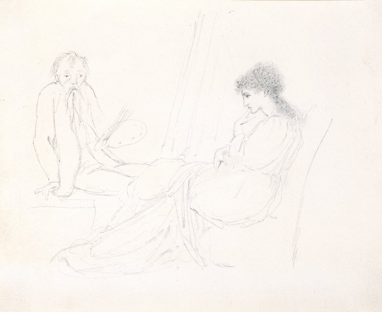 Sanatçı ve Maria by Edward Burne Jones