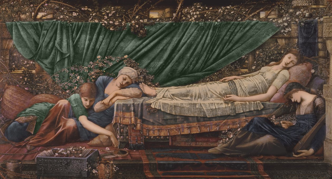 Briar Rose Serisi, 4: Uyuyan Güzel, 1870-90 by Edward Burne Jones