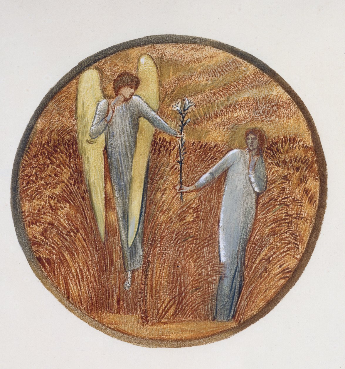 Çiçek Kitabı: VI. Tanrı'nın Çiçeği, 1905 (kağıt üzerine guajlı lito) by Edward Burne Jones
