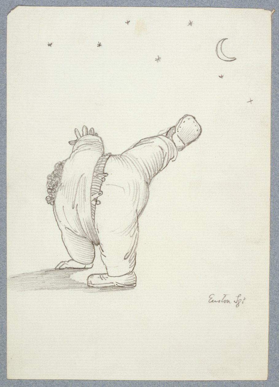 William Morris (1834-96) Bir Araba Tekerleği Gerçekleştirme, Ay ve Yıldız Işığı tarafından arkadan görüntülendi, bir çizimler albümünden by Edward Burne Jones