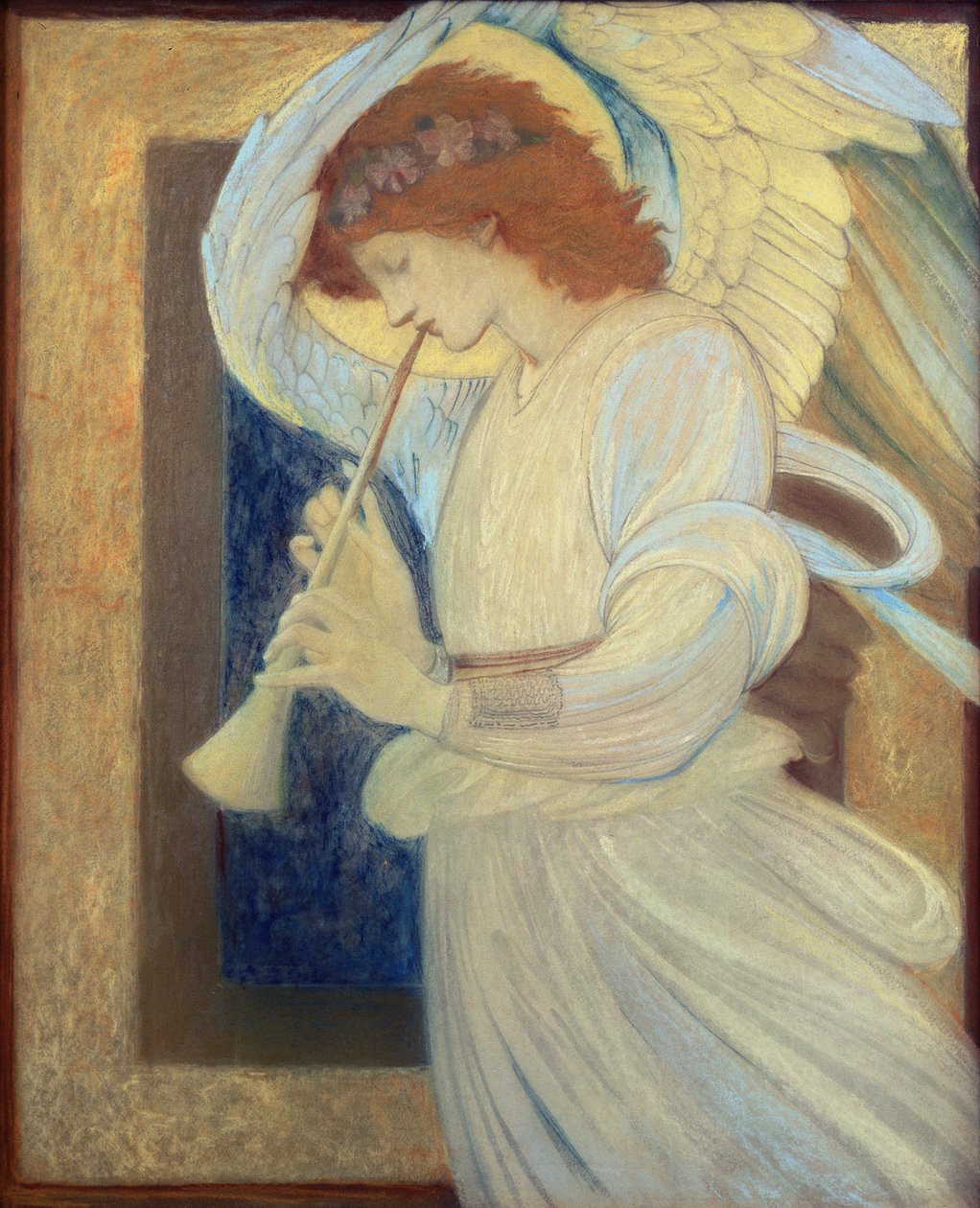 Flageolet Oynayan Bir Melek by Edward Burne Jones