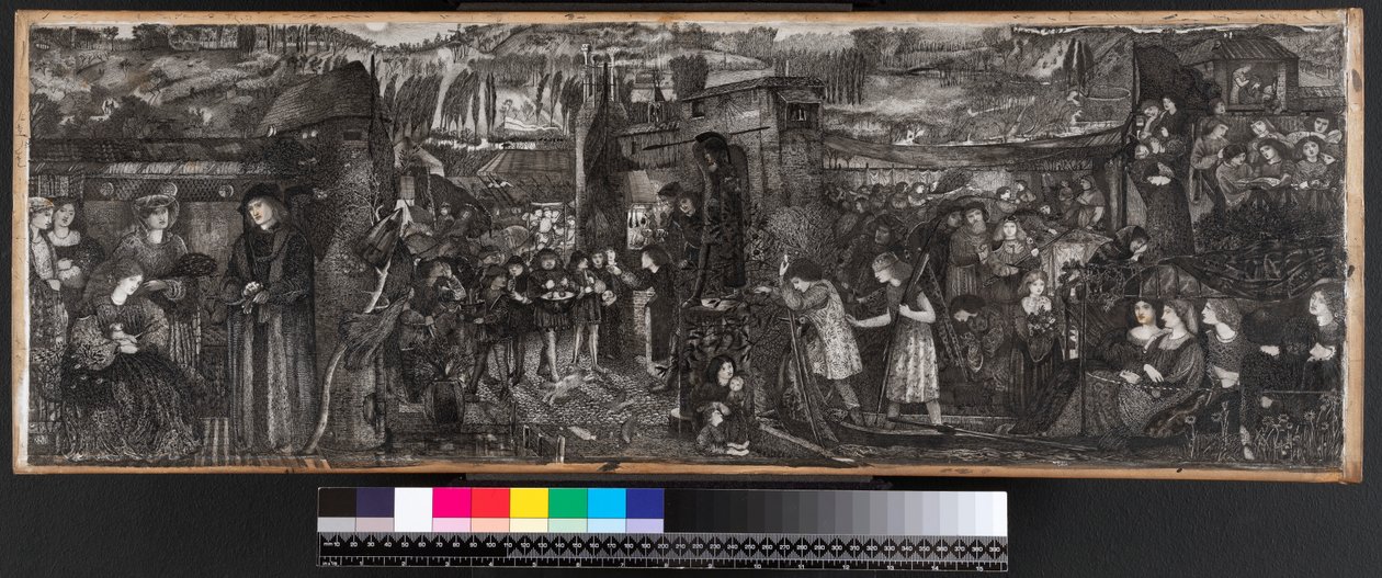 Buondelmontes Düğünü, 1859 (parşömen üzerine mürekkep ve yıkama) by Edward Burne Jones