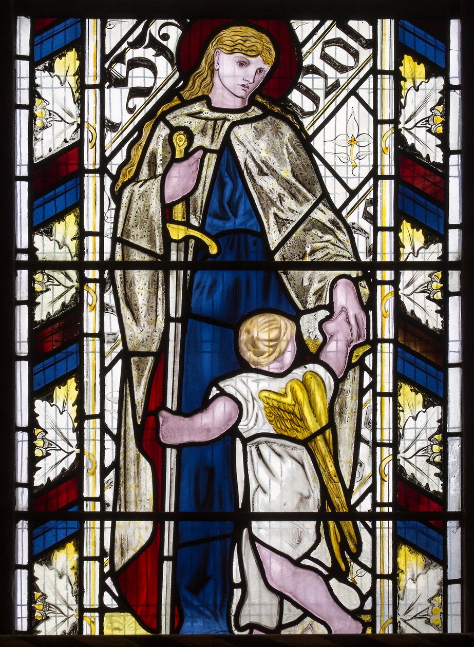 Cambridge, All Saints, Morris Marshall & Faulkner & Co, Edward Burne-Jones, St Dorothy, 1866 by Edward Burne Jones