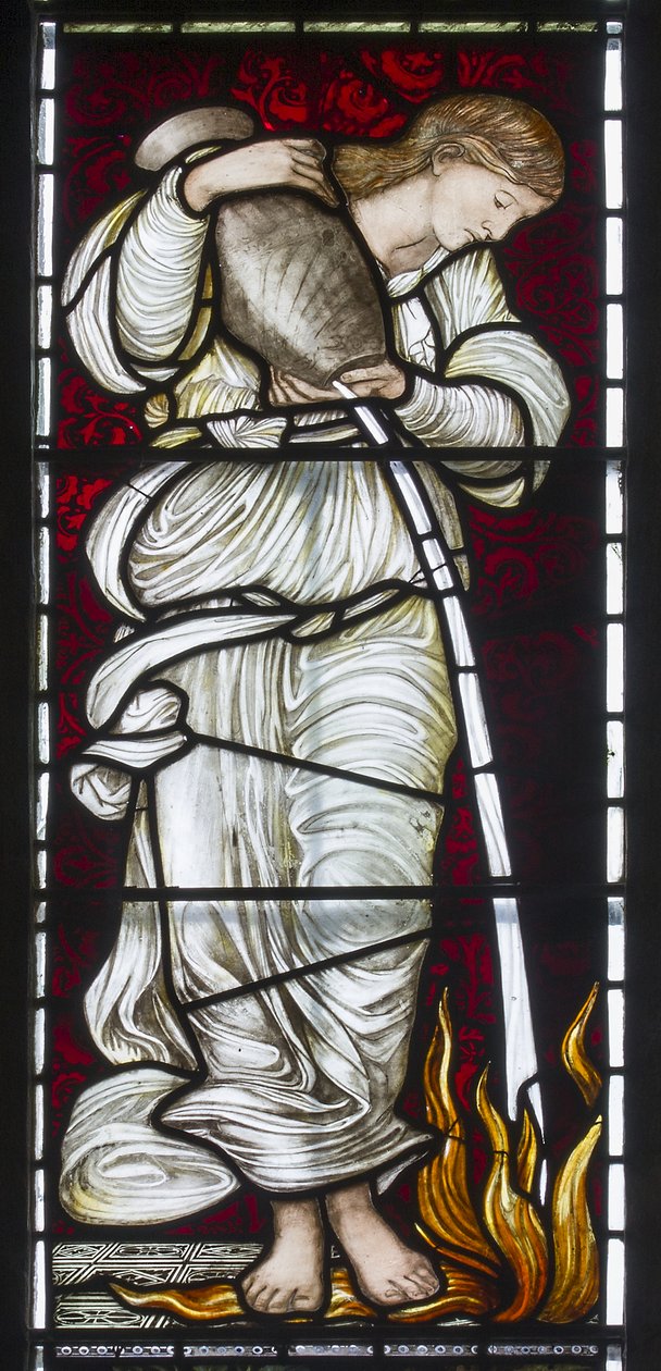 Cambridge, Jesus College Chapel, Morris & Co., Edward Burne-Jones, Temperantia, 1875 by Edward Burne Jones
