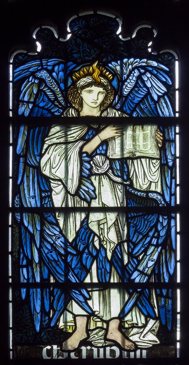 Cambridge, Jesus College Chapel, Morris & Co., Edward Burne-Jones, Cherubim, 1873 by Edward Burne Jones