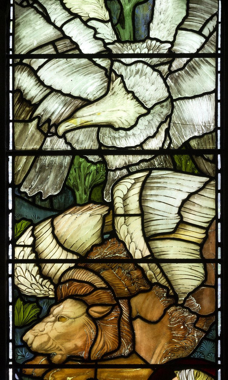 Kartal ve Aslan detayı, Cennet Nehirleri, 1875 by Edward Burne Jones