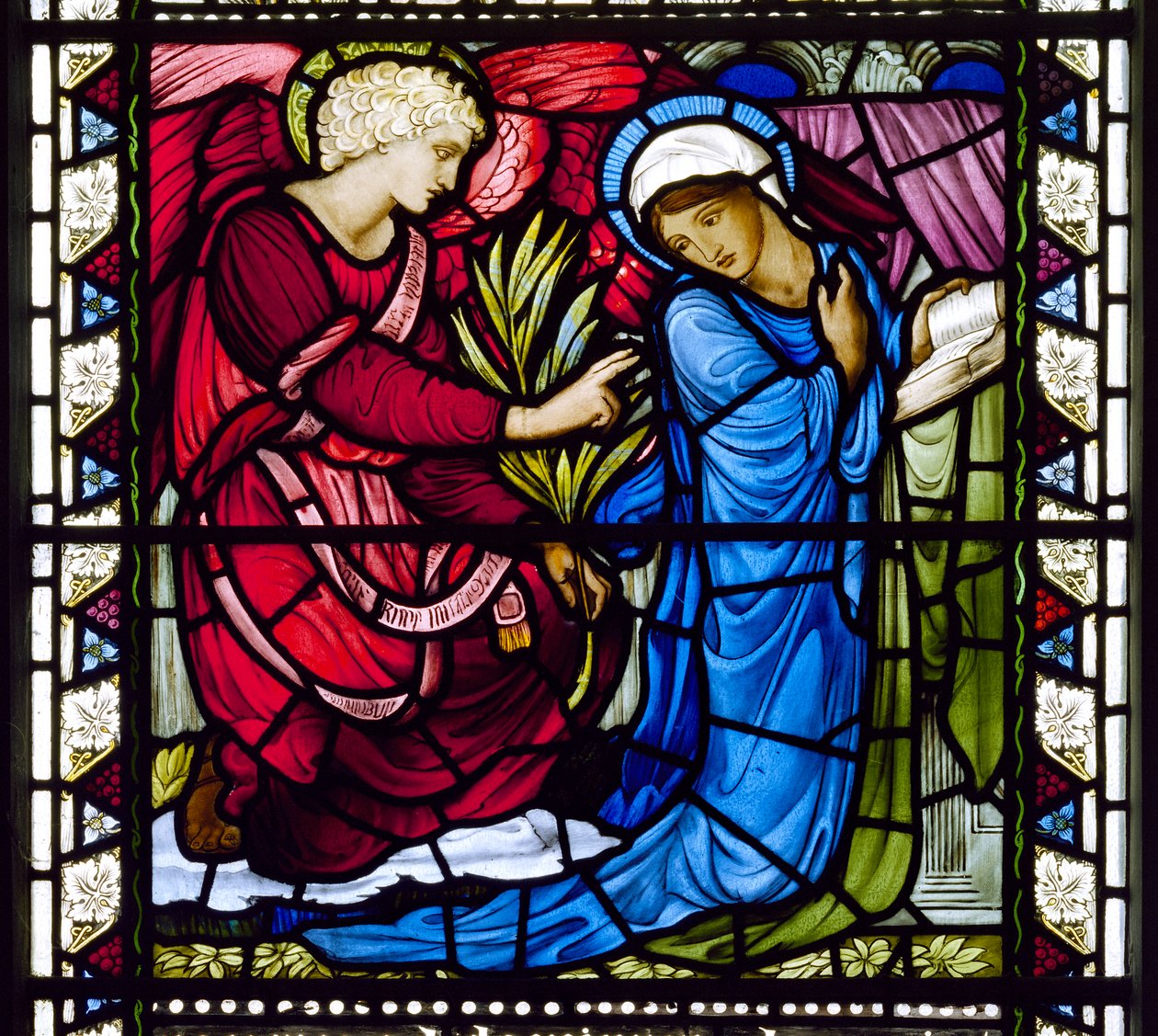 Kirkcaldy Old Kirk, Morris & Co., Edward Burne-Jones, Müjde, 1886 by Edward Burne Jones