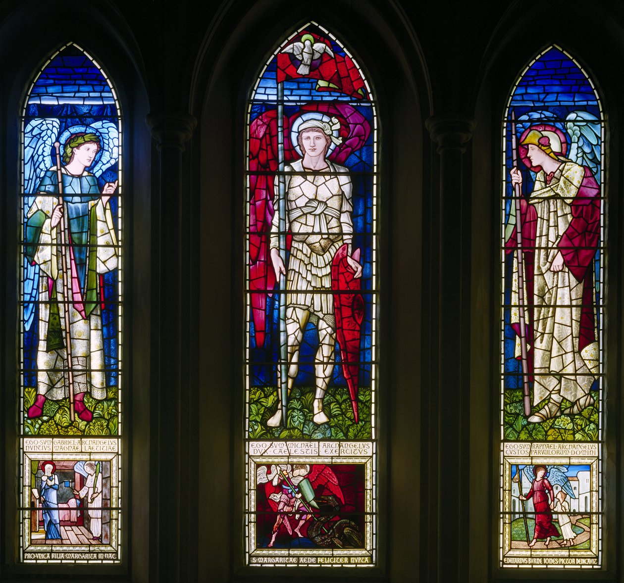 Rottingdean, St Margaret, Morris & Co., Edward Burne-Jones, East Window, St Michael etc, 1893 by Edward Burne Jones