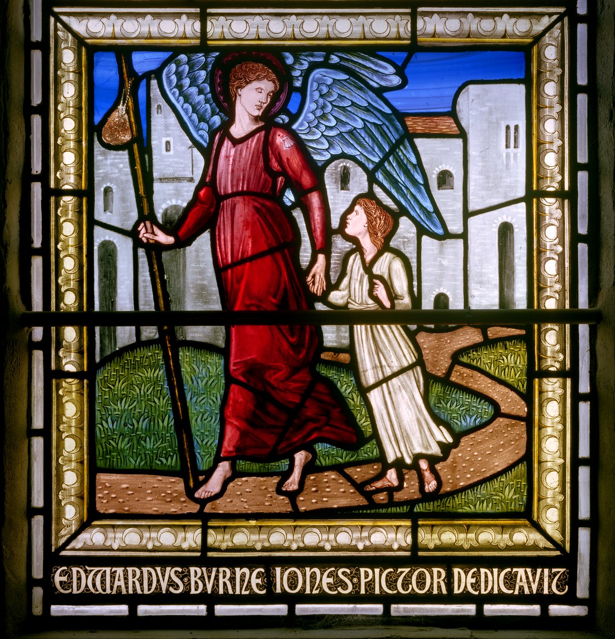 Rottingdean, St Margaret, Morris & Co., Edward Burne-Jones, Guardian Angel, 1893 by Edward Burne Jones