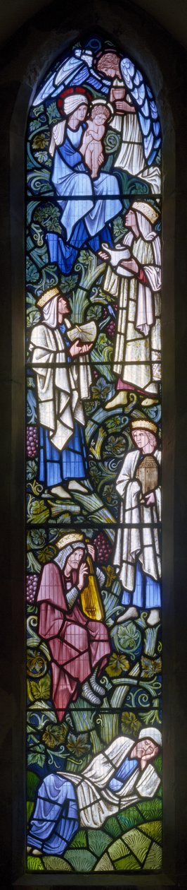 Rottingdean, St Margaret, Morris & Co., Edward Burne-Jones, Koruyucu Melek, 1893 by Edward Burne Jones