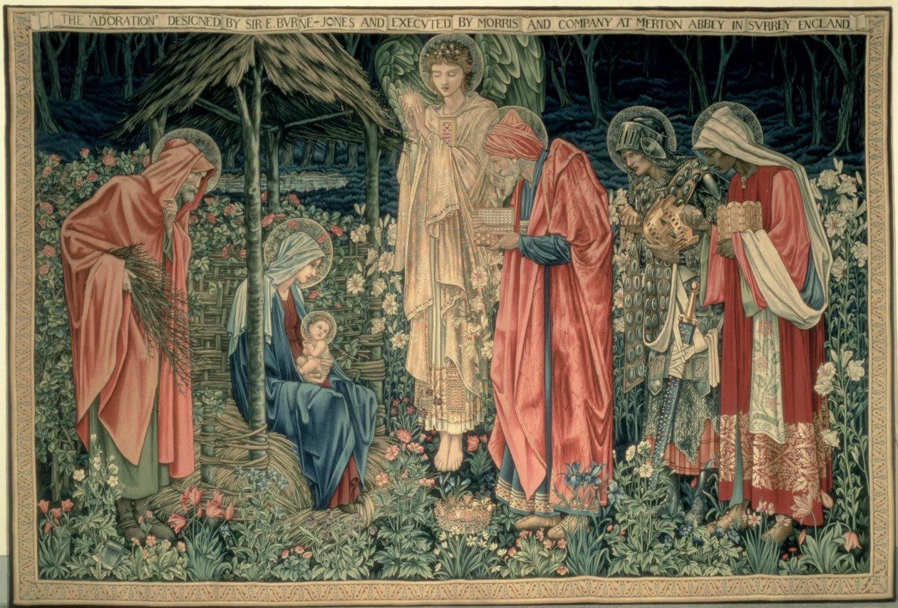 William Morris and Co., Merton Abbey (el dokuması yün goblen) tarafından yapılan The Adoration of the Magi by Edward Burne Jones