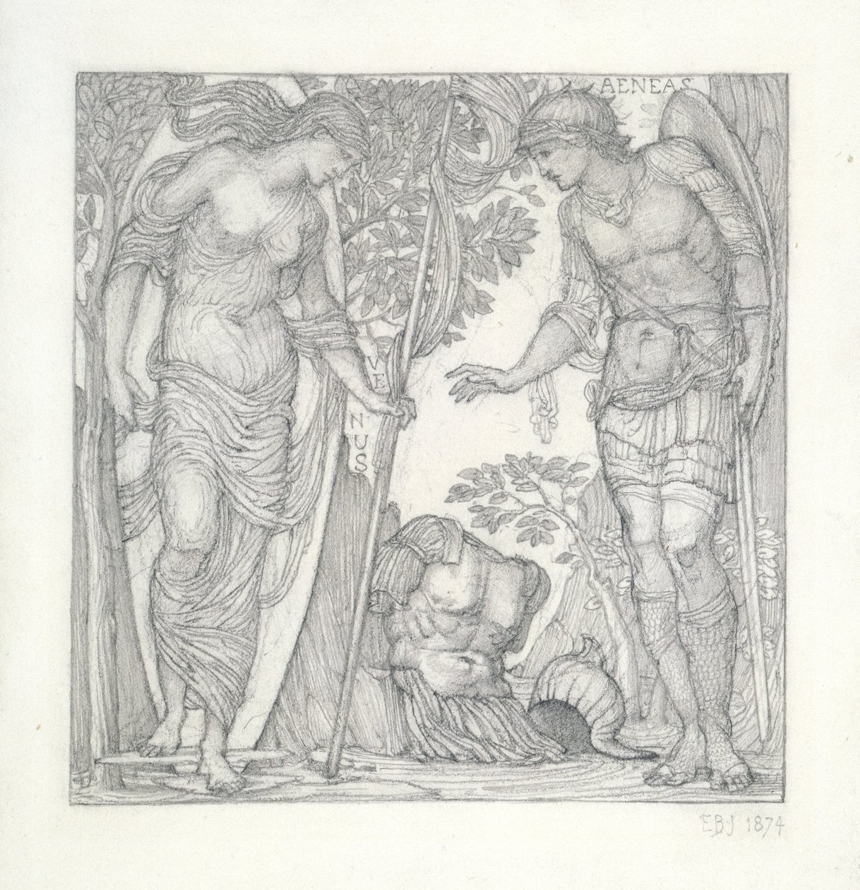 Aeneas'a Zırh getiren Venüs, 1874 by Edward Burne Jones