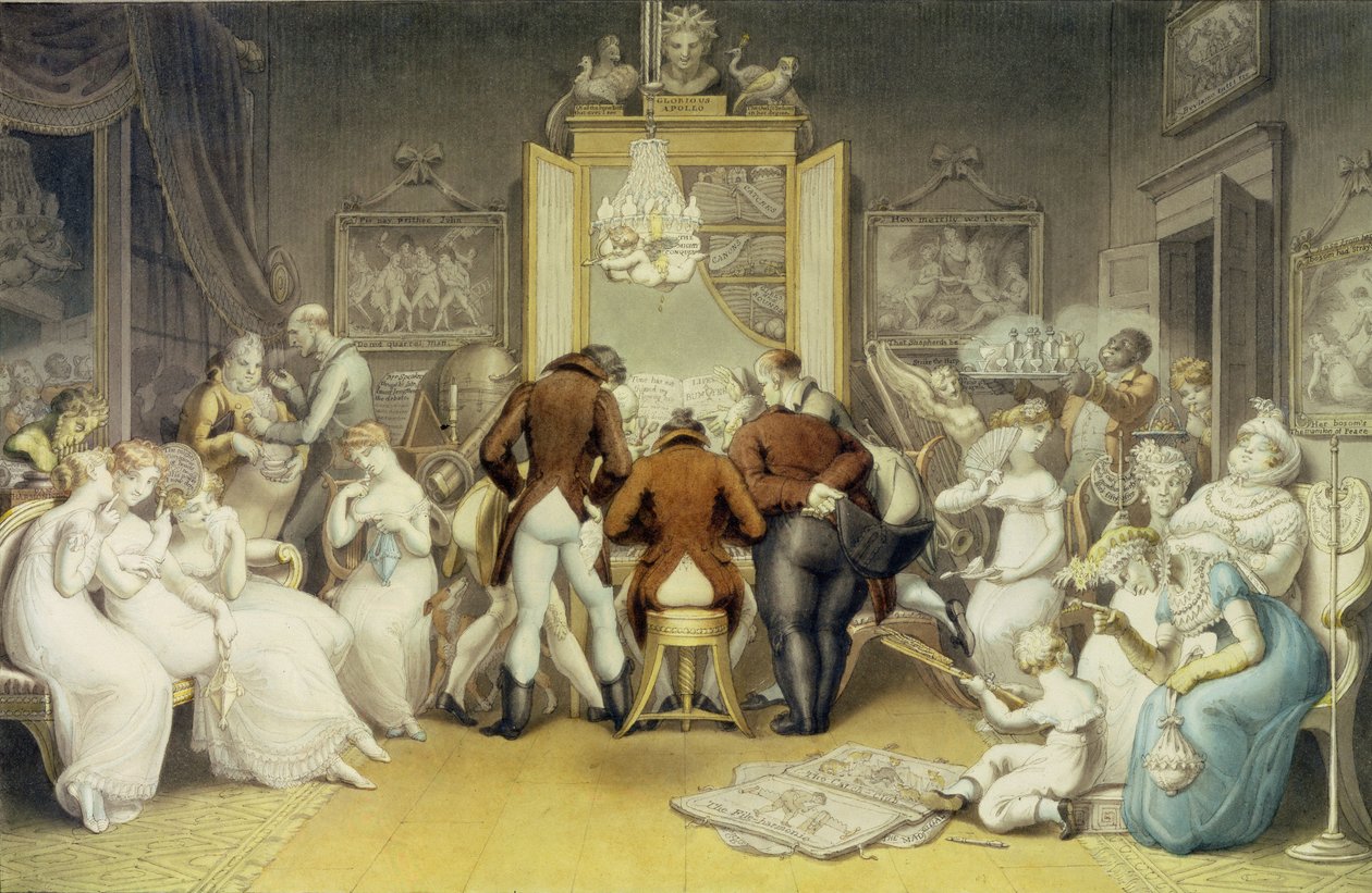 The Triumph of Music, c.1820 (kağıt üzerinde wc, kalem ve mürekkeple yıkama) by Edward Francis Burney