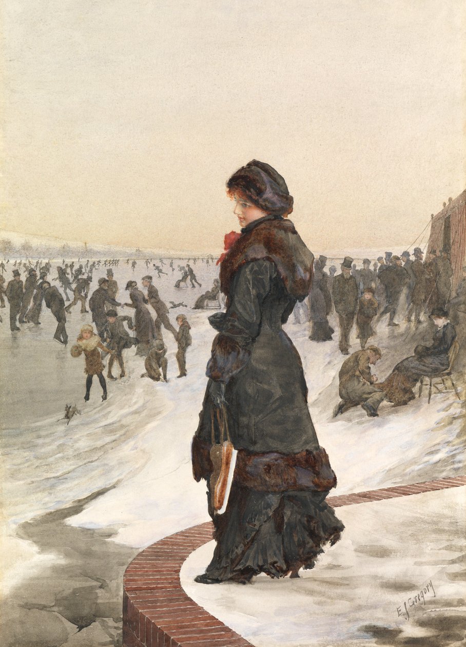 The Skater (kağıt üzerinde klozet ve gövde rengi) by Edward John Gregory