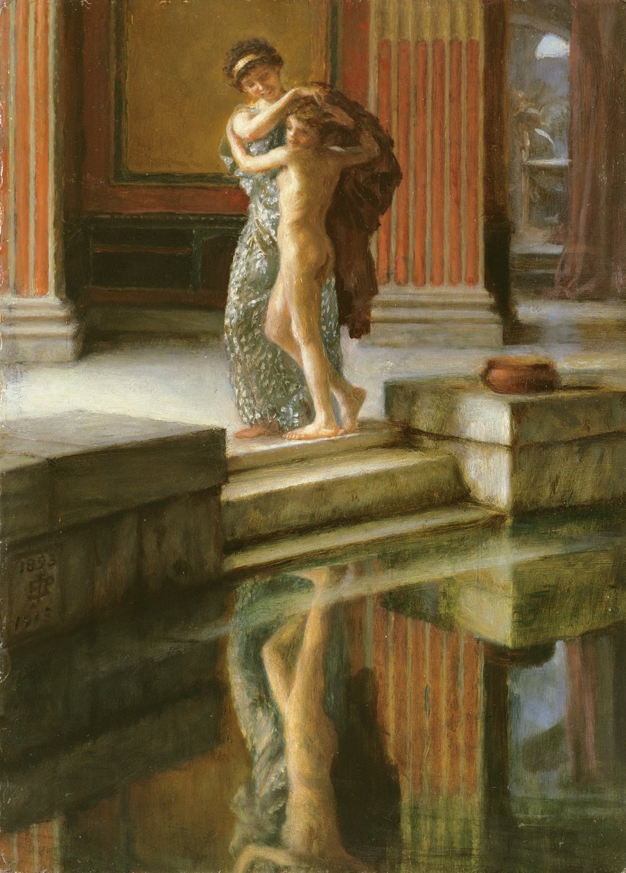 Boşta Korkular, petrol çizimi, 1893-1913 by Edward John Poynter