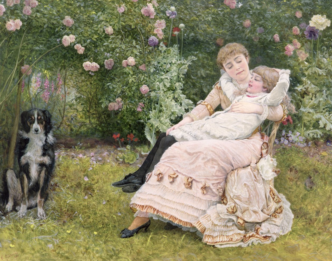 Bahçede bir dinlenme, 1900 by Edward Killingworth Johnson