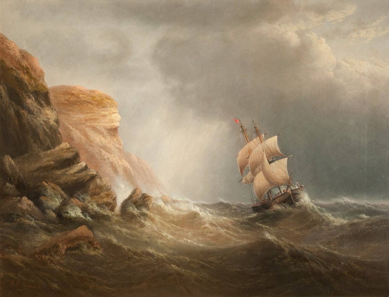 Kayalık Sahil Manzarası by Edward King Redmore