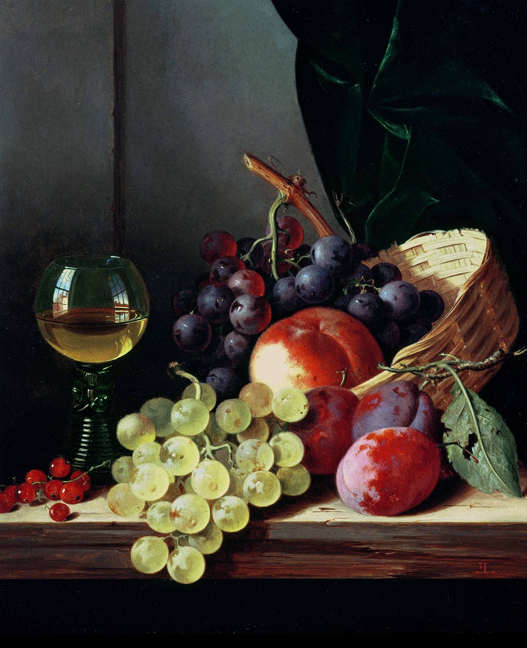 Grapes and plums  by Edward Ladell