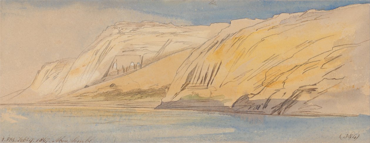 Ebu Simbel, 13:00, 9 Şubat 1867 (384) by Edward Lear