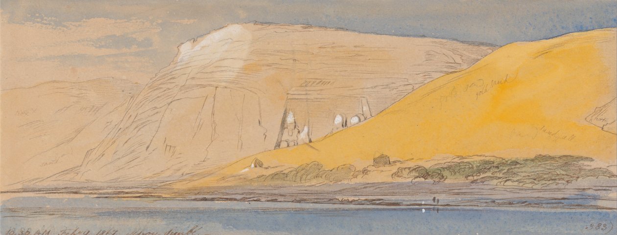 Ebu Simbel, sabah 10-30, 9 Şubat 1867 (383) by Edward Lear