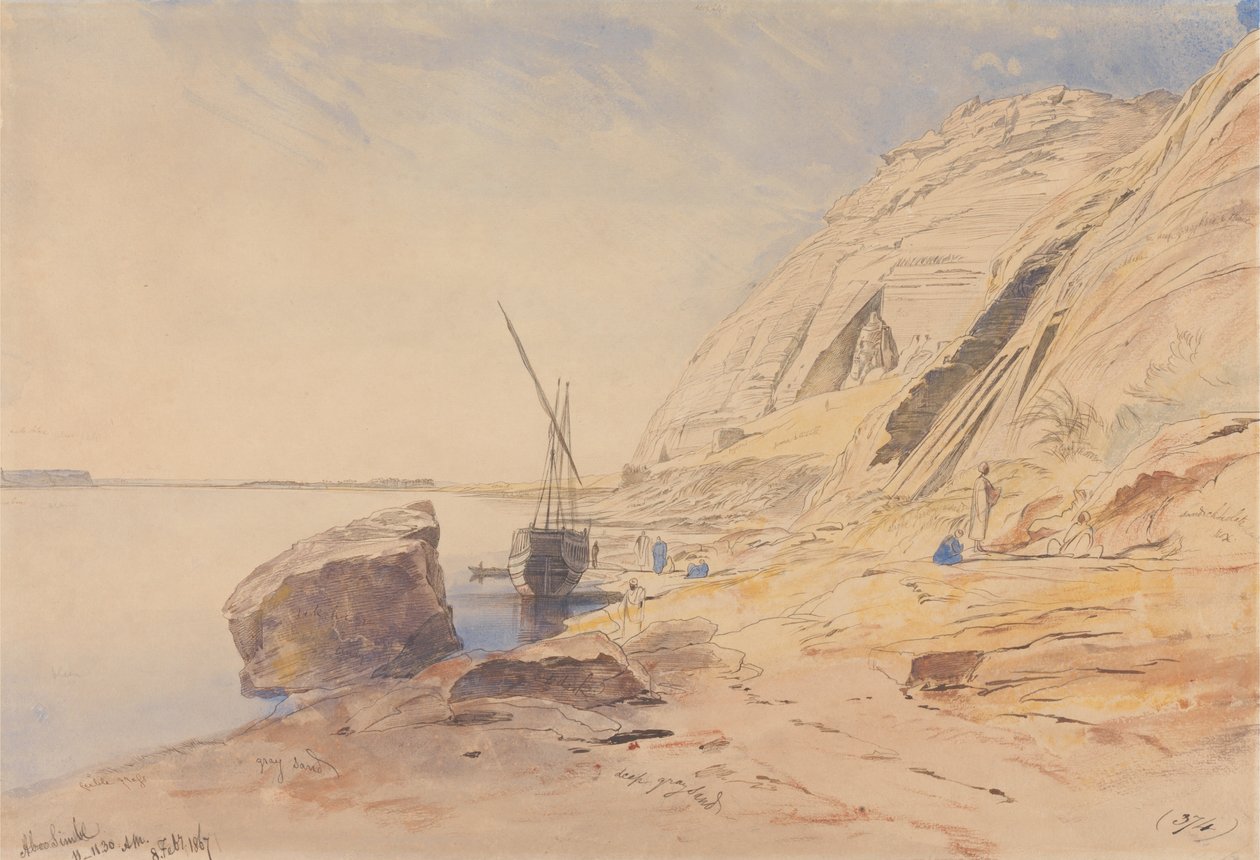 Ebu Simbel, 11-11-30, 8 Şubat 1867 (374) by Edward Lear