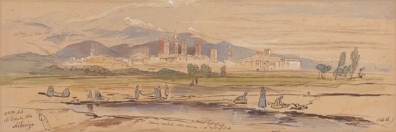 Albenga by Edward Lear