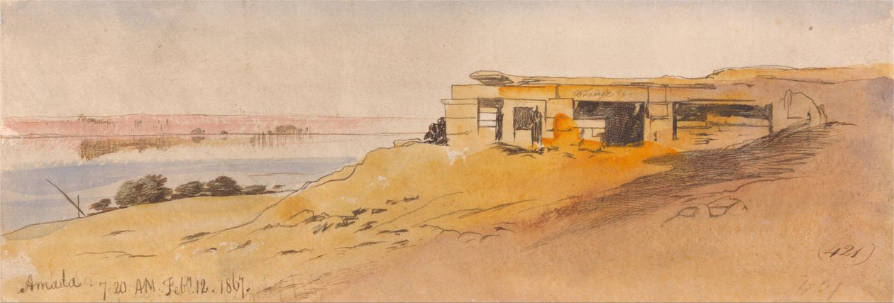 Amada, sabah 7-20, 12 Şubat 1867 (421) by Edward Lear