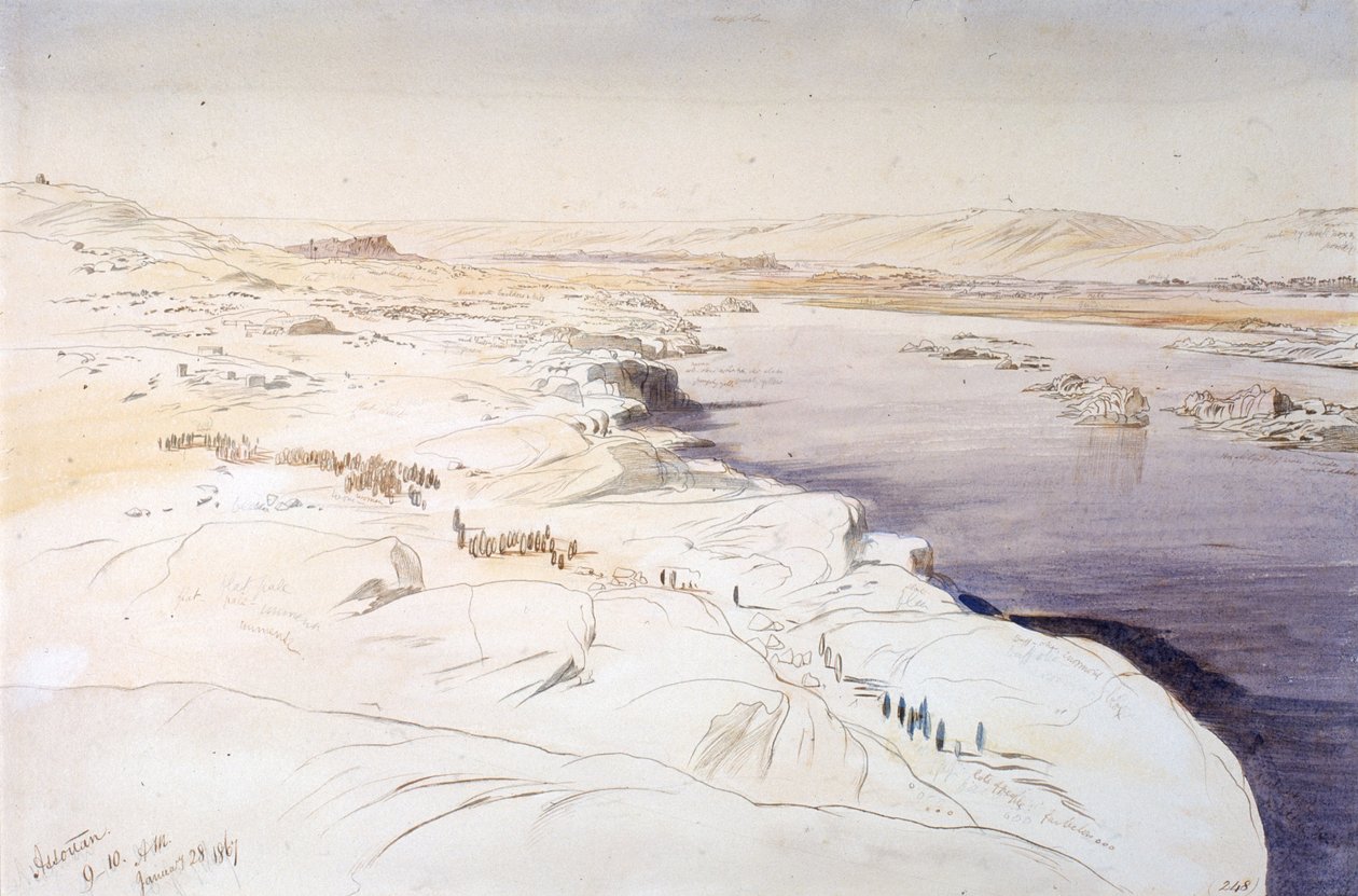 Asouan (mürekkep) by Edward Lear
