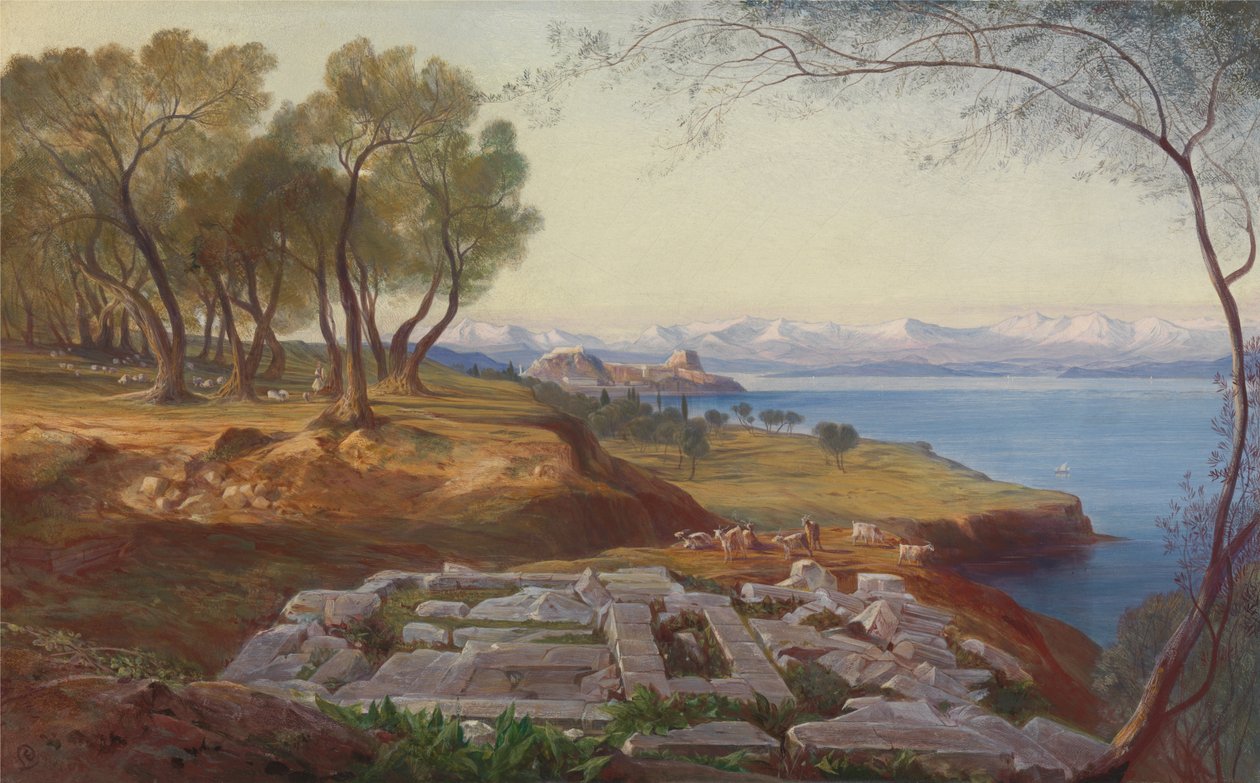 Yükselişten Korfu by Edward Lear