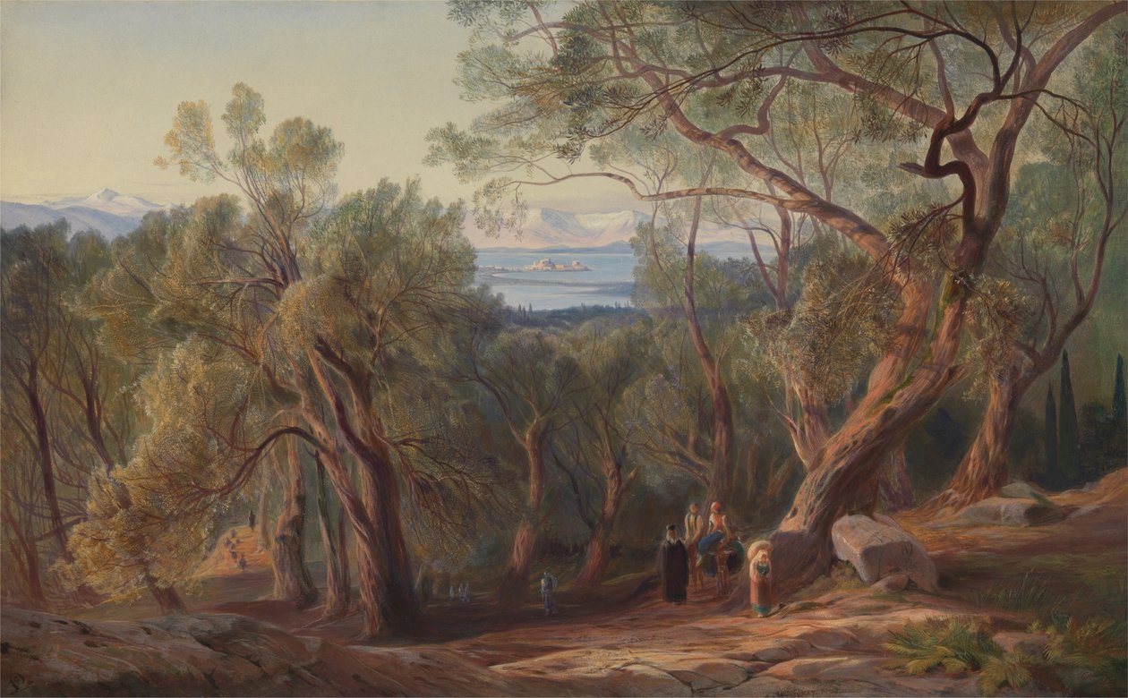 Santa Decca konumundan Korfu by Edward Lear