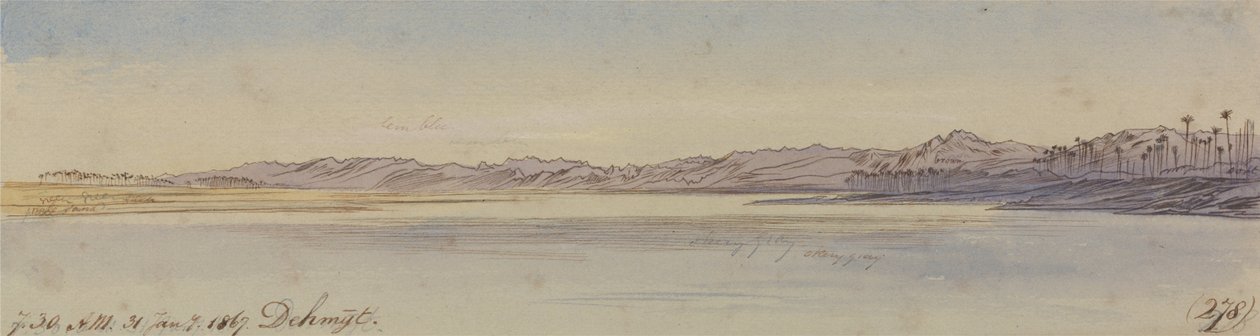 Dehmyt, sabah 7-30, 31 Ocak 1867 (278) by Edward Lear