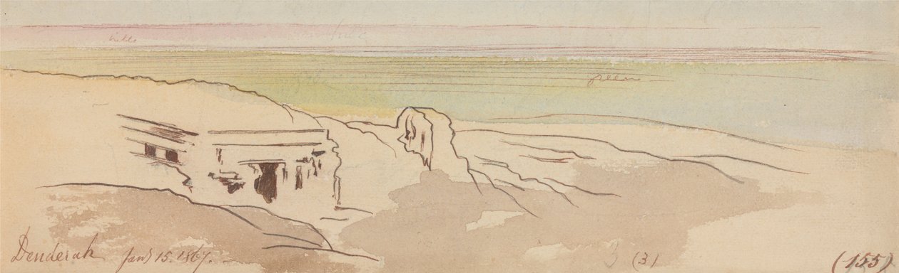Dendera, 15 Ocak 1867 (155) by Edward Lear