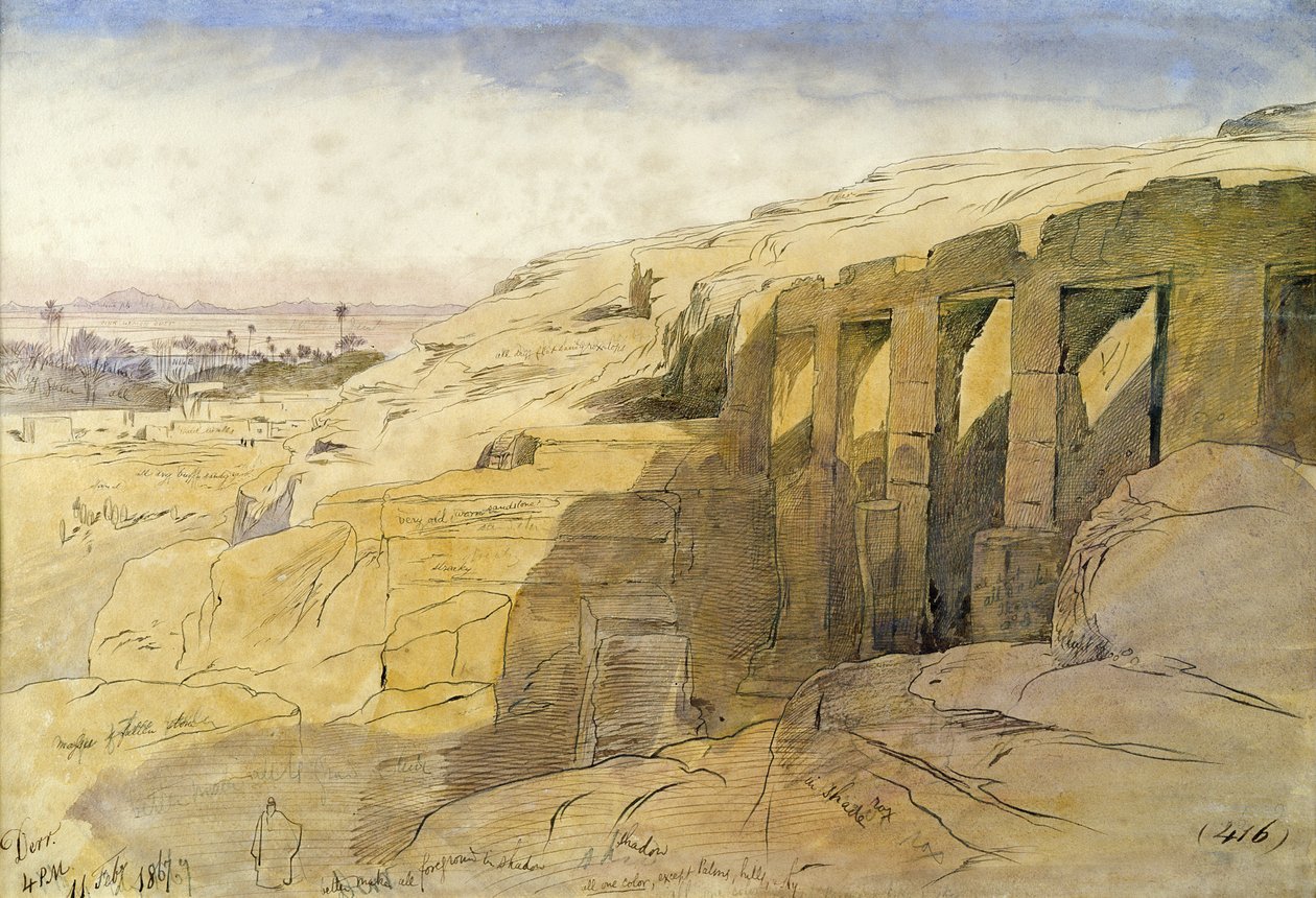 Derr, Egypt, 1867  by Edward Lear