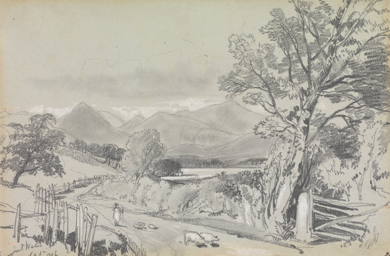 Derwentwater, Eylül 1836 by Edward Lear