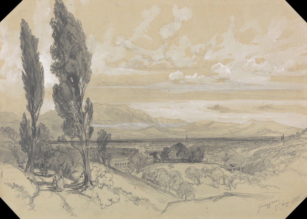 Genazzano, 17 Mayıs 1838 by Edward Lear