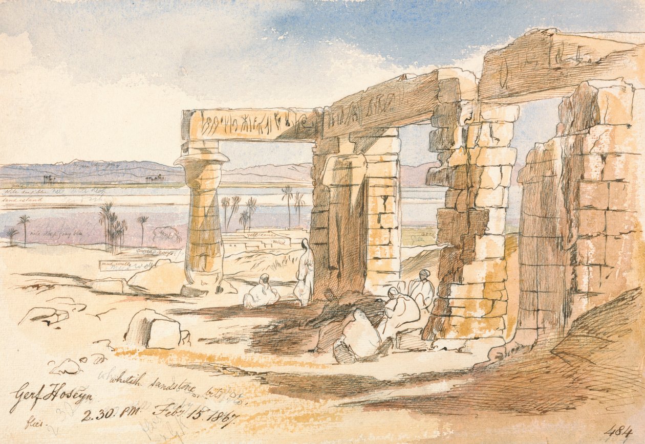 Gerf Hoseyn, 14-30 pm, 15 Şubat 1867 (484) by Edward Lear