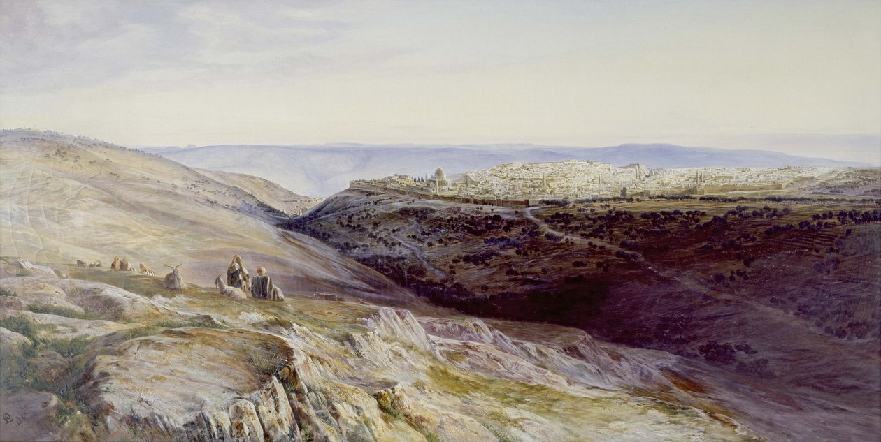 Kudüs, 1865 by Edward Lear