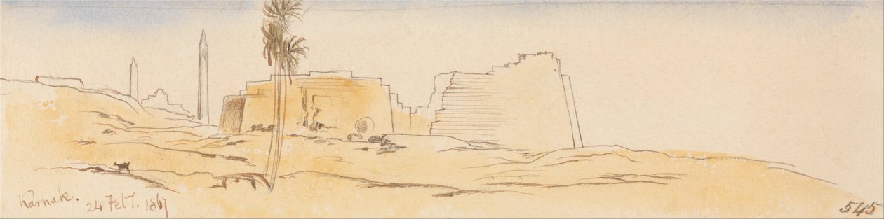 Karnak, 24 Şubat 1867 (545) by Edward Lear