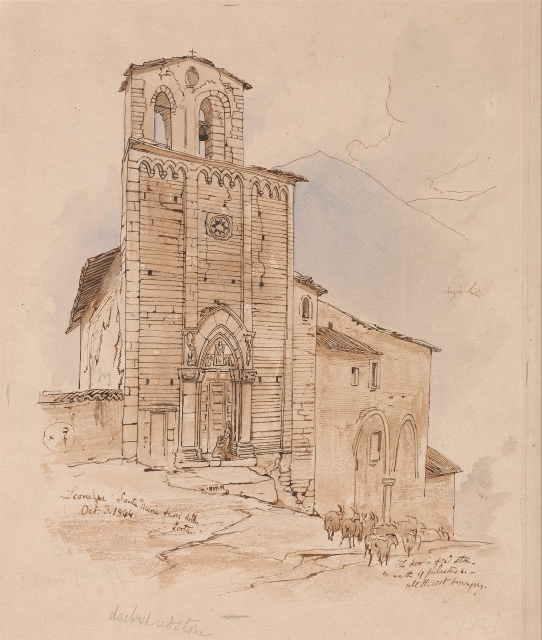 Leonessa, 3 Ekim 1844 by Edward Lear