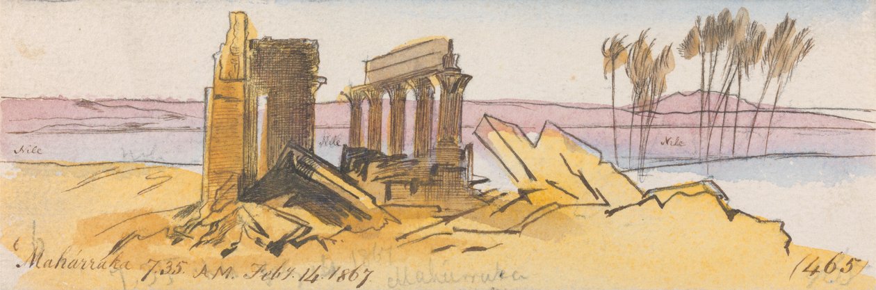 Maharraka, sabah 7-35, 14 Şubat 1867 (465) by Edward Lear