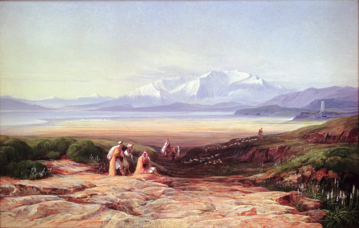 Parnassus Dağı, Cephissus Gölü ve Boetia Ovaları, Yunanistan, 1860 by Edward Lear