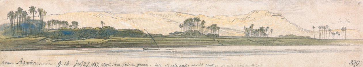 Asvan yakınlarında by Edward Lear