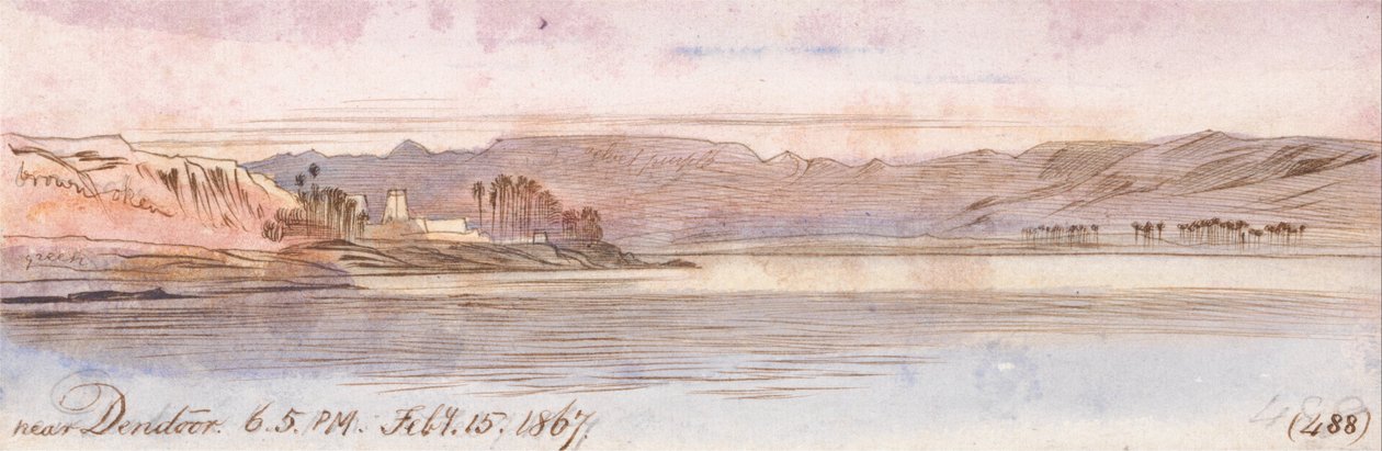 Dendur yakınlarında by Edward Lear