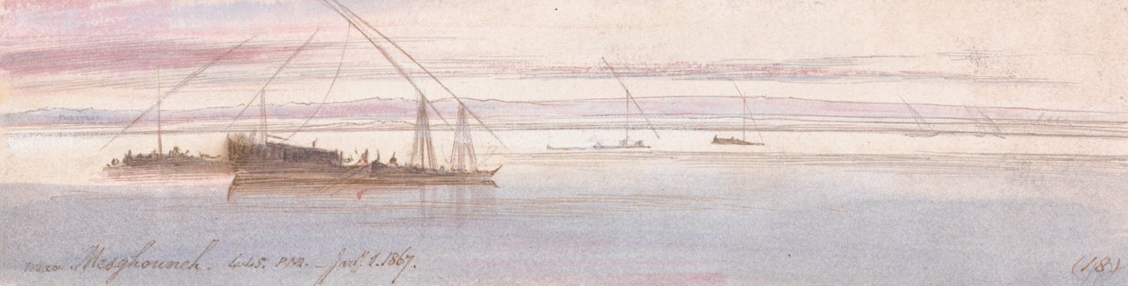 Mesguneh yakınında by Edward Lear