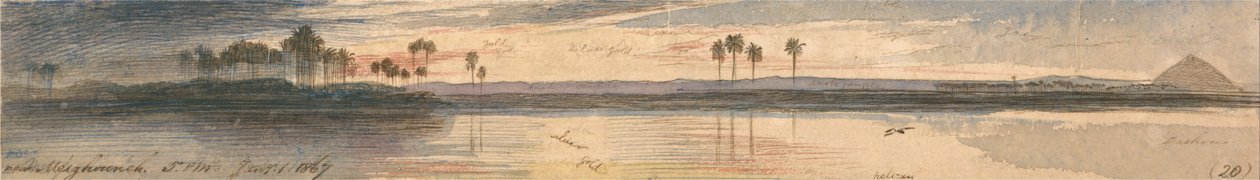 Mesguneh yakınında by Edward Lear