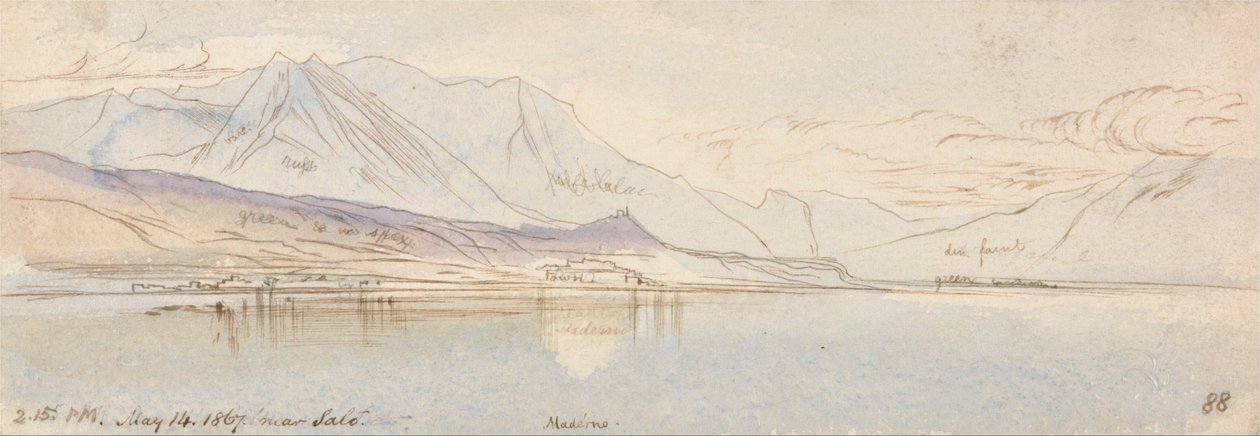 Salo yakınında, Maderno by Edward Lear